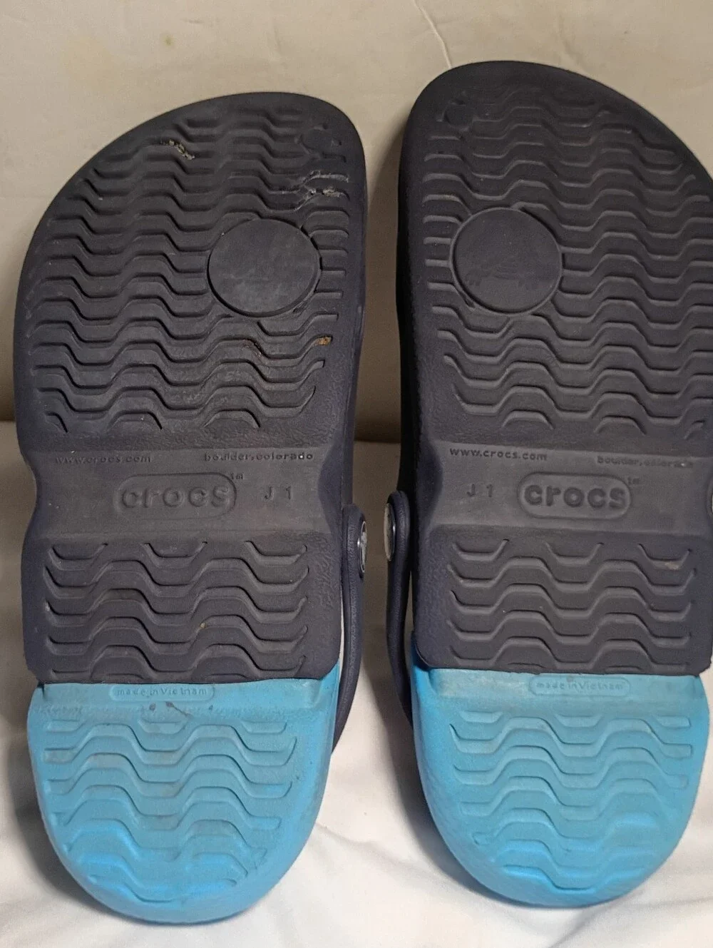 Crocs Kids' Electro Clog Navy / Electric Blue Size J1